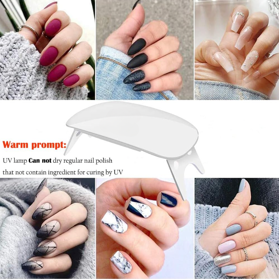 UV LED nail dryer Mini Gel nail lamp Portable Curing light for Gel Nail Polish,6w
