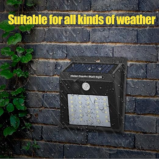 Solar Sensor Lights Outdoor LED Waterproof Security Solar Motion Sensor Wall Lights for Fence Patio Deck Yard Garden with Motion Activated Auto On/Off