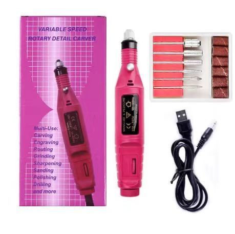 USB Electric Nail Drill Machine,Portable Electric Nail File Efile Set for Acrylic Gel Nails
