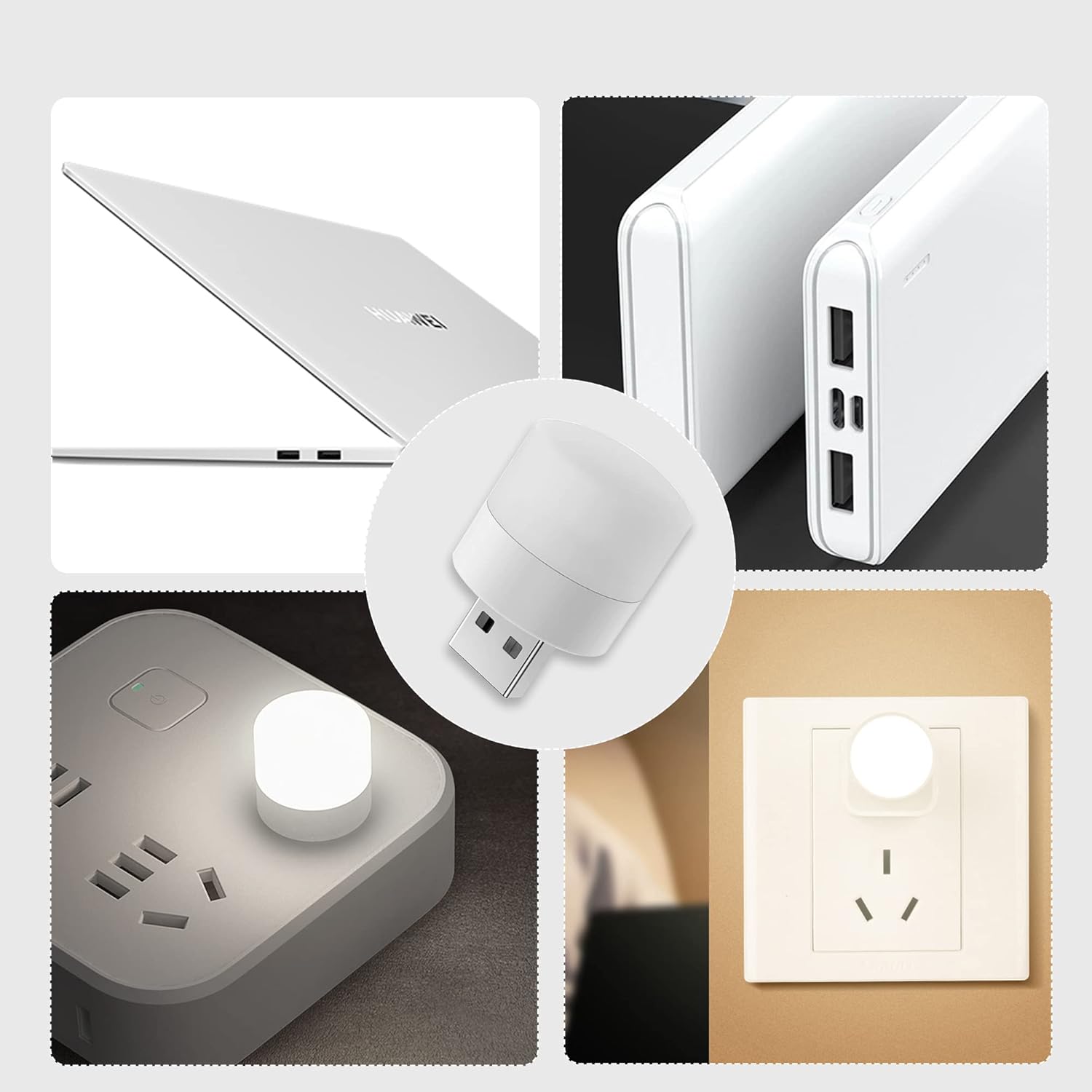 2 PCS Night Light, Mini LED Light, Energy-Saving Light, Compact LED Bulb, Portable Lighting, Ambient Lighting, Decorative Lamp, Mini USB Light for Car, Bedroom, Nursery, Bathroom