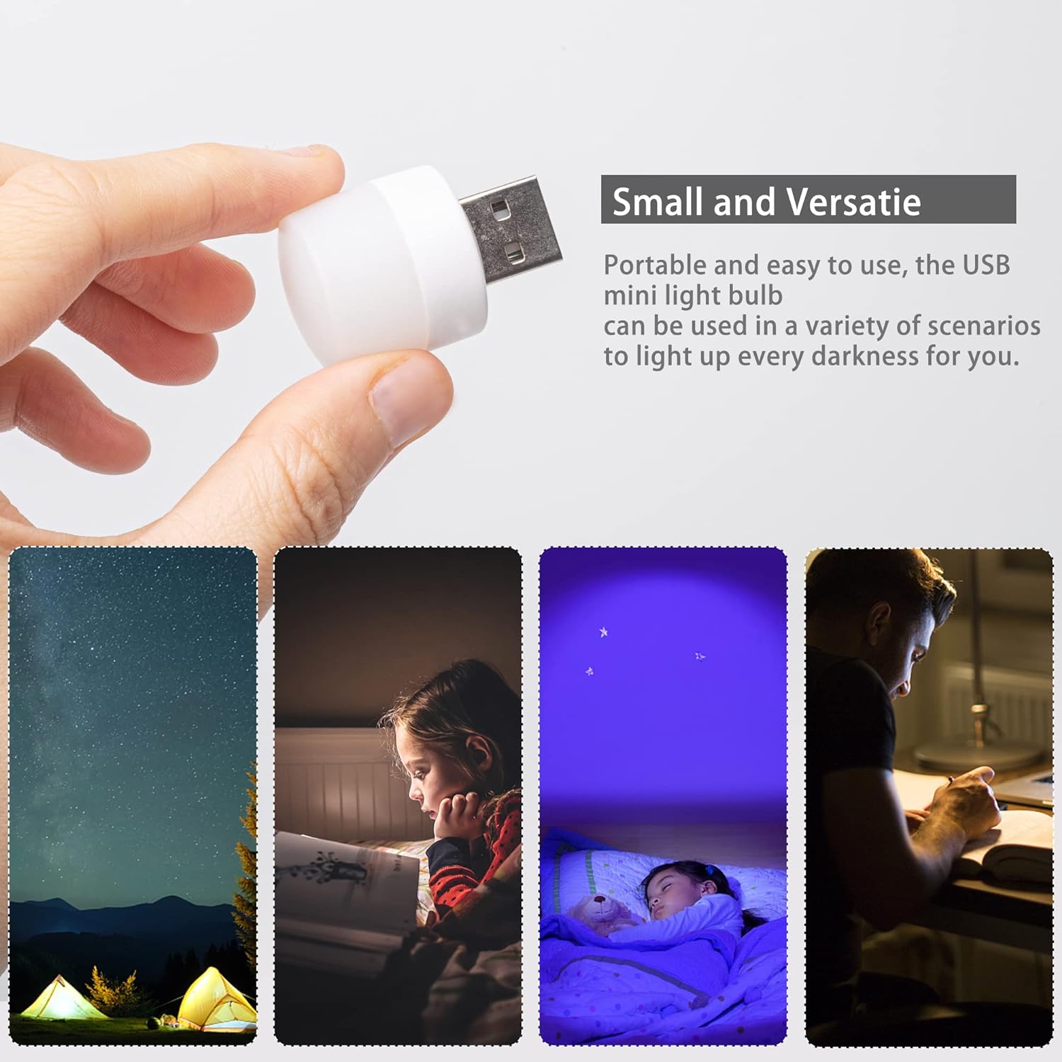 2 PCS Night Light, Mini LED Light, Energy-Saving Light, Compact LED Bulb, Portable Lighting, Ambient Lighting, Decorative Lamp, Mini USB Light for Car, Bedroom, Nursery, Bathroom