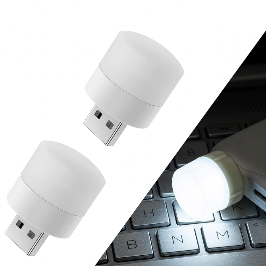 2 PCS Night Light, Mini LED Light, Energy-Saving Light, Compact LED Bulb, Portable Lighting, Ambient Lighting, Decorative Lamp, Mini USB Light for Car, Bedroom, Nursery, Bathroom