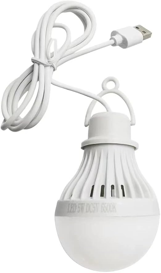Portable USB LED Lamp Bulb Mini Camping Lantern 5V 5W Hanging Tent Fishing Night Light Book Reading Powerbank Bright Table Lamp