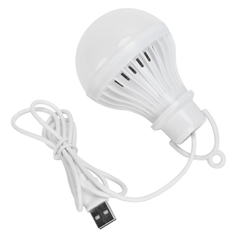 Portable USB LED Lamp Bulb Mini Camping Lantern 5V 5W Hanging Tent Fishing Night Light Book Reading Powerbank Bright Table Lamp