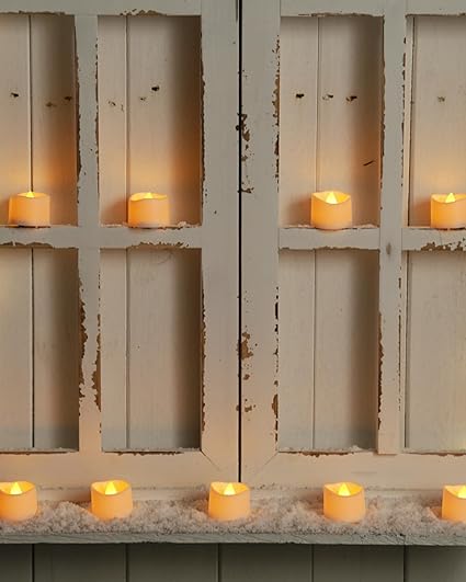 24-Pack Flameless LED Tea Lights Candles Battery Operated, Fake Electric Candles TeaLights for Votive, Aniversary, Wedding Centerpiece Table Decor, Funeral, Halloween, Christmas