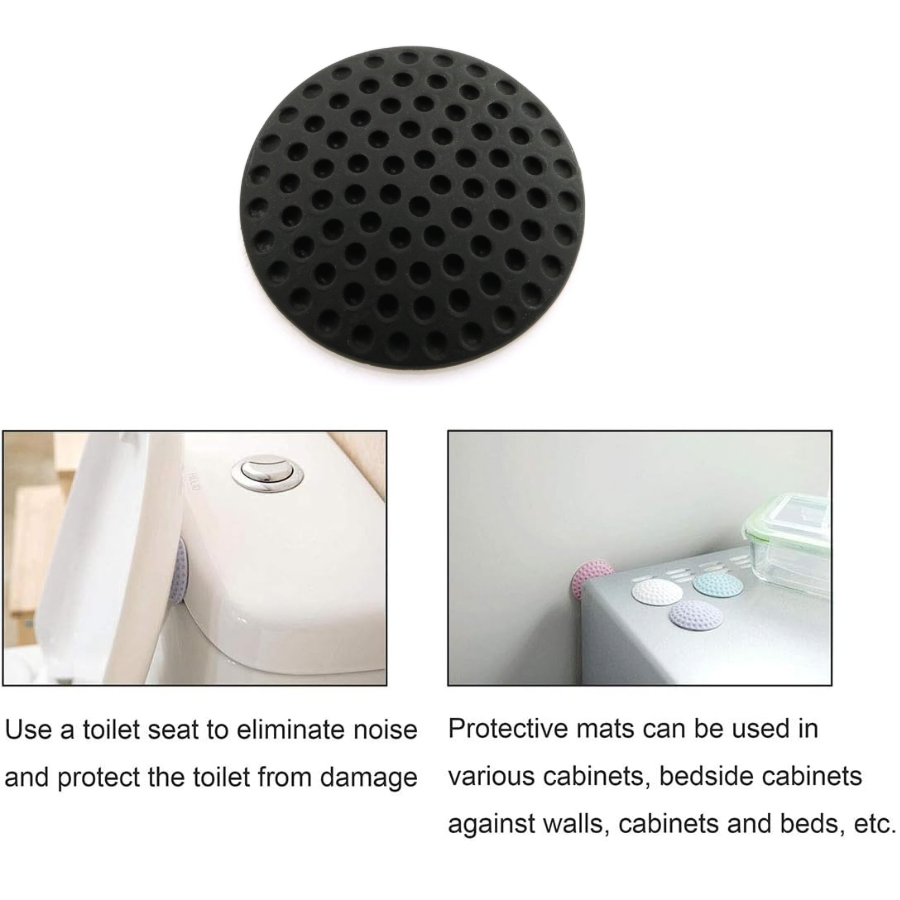Wall Protectors Door Handle Bumpers Buffer Guard Doorknob Rubber Self Adhesive Silencer Crash Pad for Home Office Doorstop Door Stopper