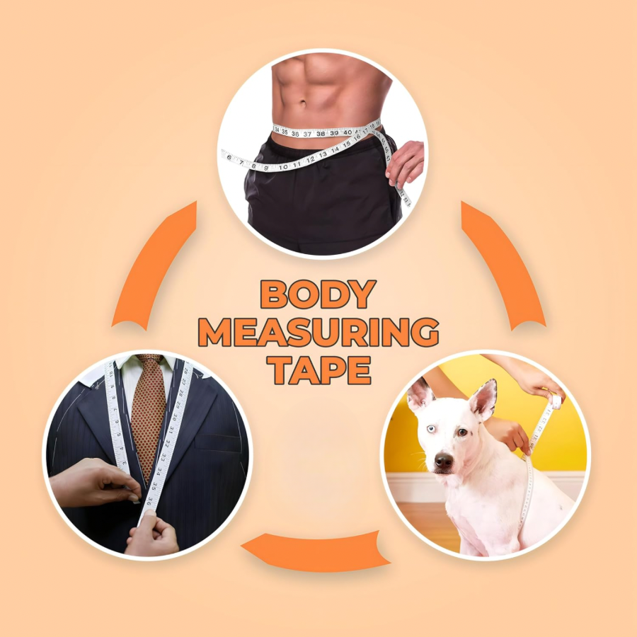 FM Mart Tape Measure, Soft Ruler Measuring Tape for Body Weight Loss, Fabric Sewing Tailor Cloth Vinyl Measurement Tape, Scale Ruler, Pink Blue Green White