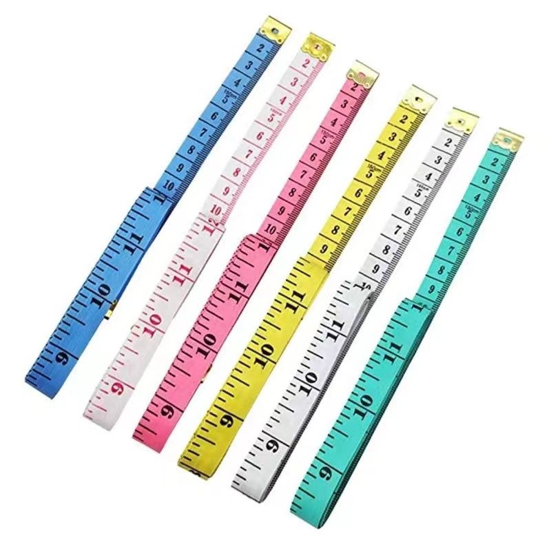 FM Mart Tape Measure, Soft Ruler Measuring Tape for Body Weight Loss, Fabric Sewing Tailor Cloth Vinyl Measurement Tape, Scale Ruler, Pink Blue Green White