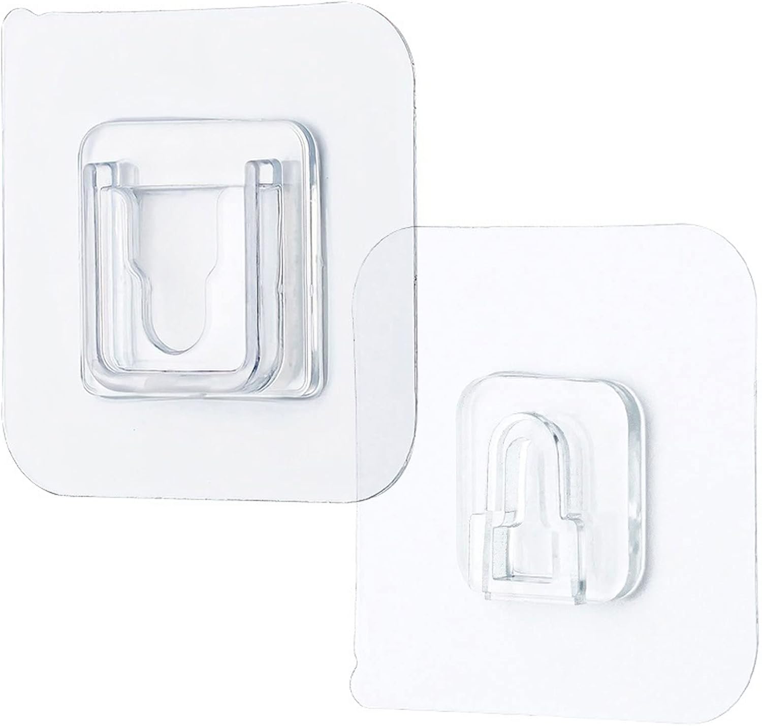 Wall Hooks,Self Adhesive Hooks - 2 / 4 / 8 /10 pairs Wall Hooks Double-Sided Adhesive Hanger Strong Transparent Hooks Suction Cup Sucker Wall Storage Holder for Kitchen Bathroo