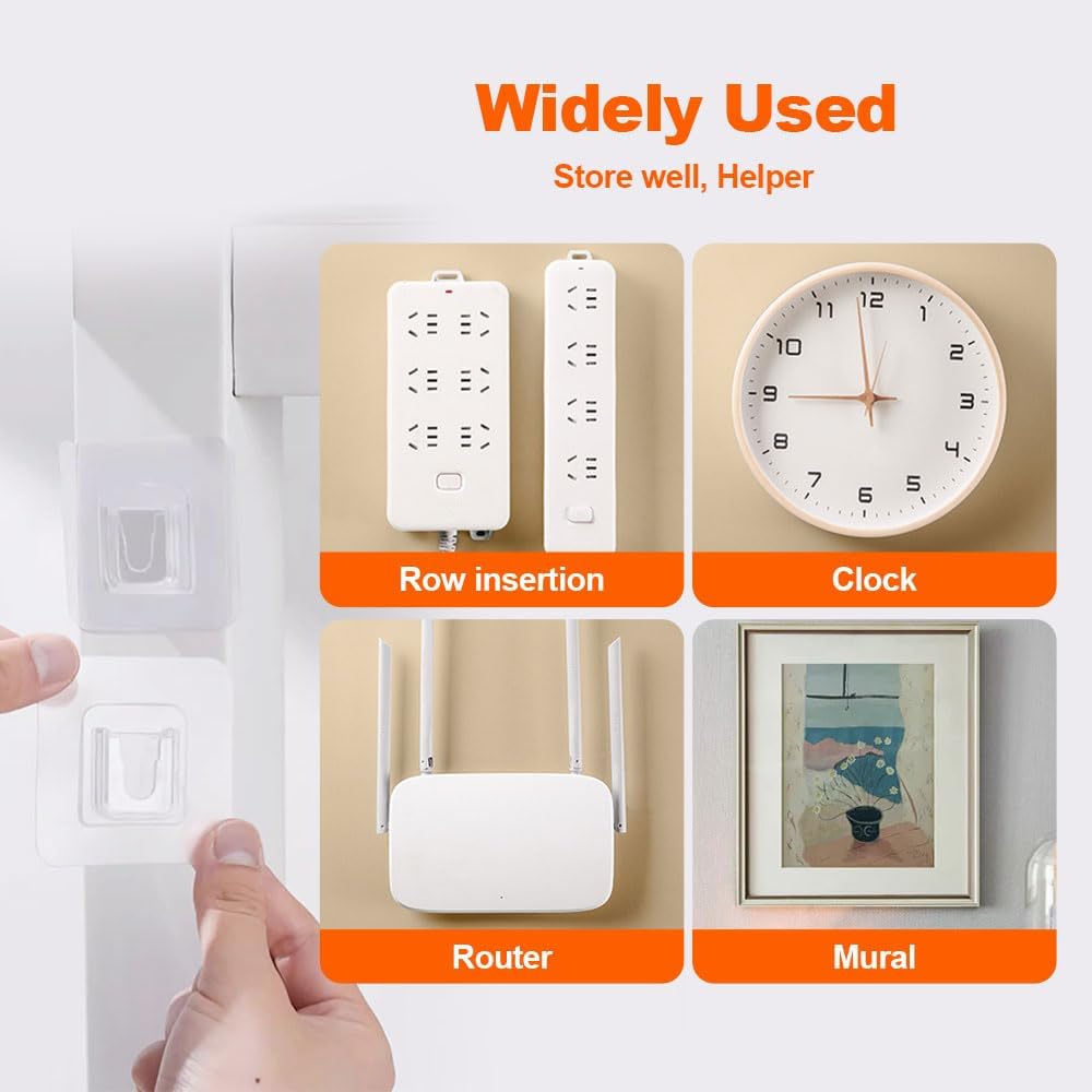 Wall Hooks,Self Adhesive Hooks - 2 / 4 / 8 /10 pairs Wall Hooks Double-Sided Adhesive Hanger Strong Transparent Hooks Suction Cup Sucker Wall Storage Holder for Kitchen Bathroo