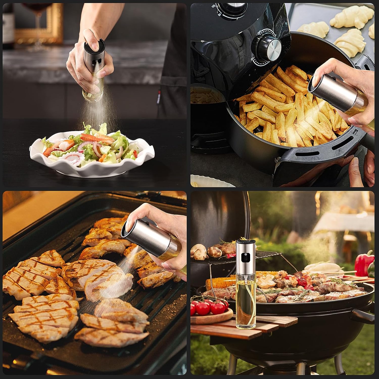 Oil Sprayer for Cooking, Olive Oil Sprayer Mister, 100ml Olive Oil Spray Bottle for Salad, BBQ, Kitchen Baking, Roasting