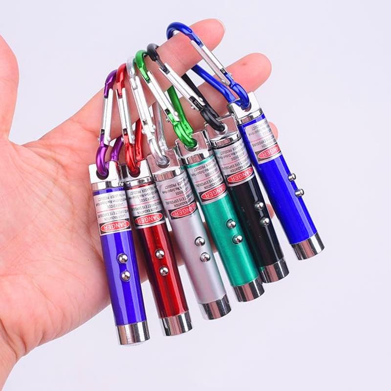 Cat Toys Laser Pointer Mini Keychain Laser Pointer LED Flashlight Dog Cat laser toy Pet Remote Control Laser Money Detector Key Chain