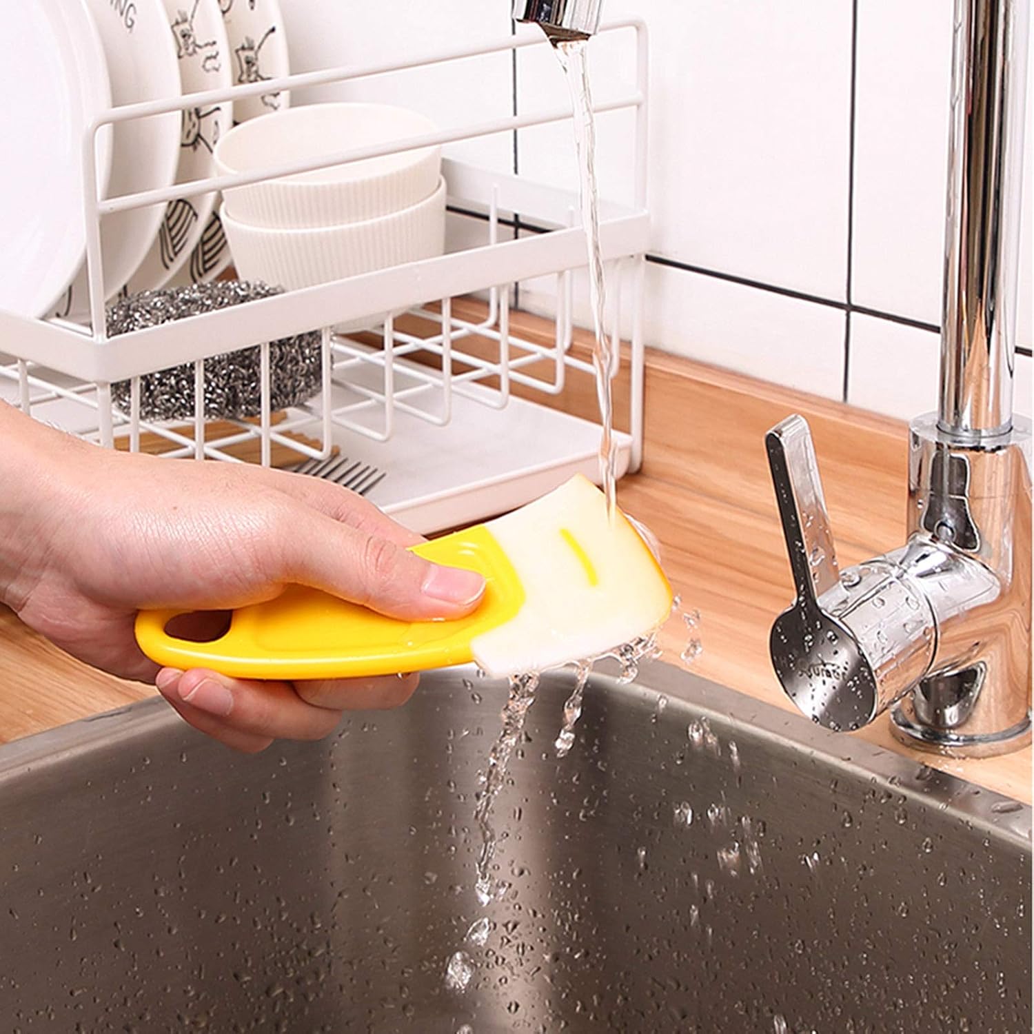 Silicone Pan Cleaning Scraper,Cleaning Bowl Scraper Dish Scraper for Kitchen Non-stick Plastic Pot Scraper Tool for Pans Pots
