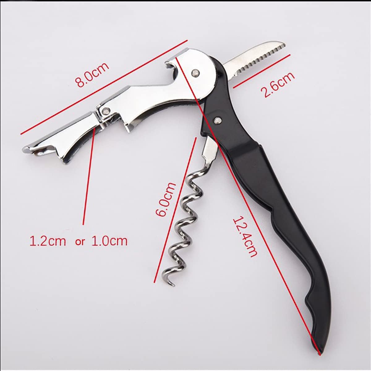 Chef Craft Select Waiters Corkscrew with Foil Cutter and Bottle Opener, 5 inches in Length, Stainless Steel