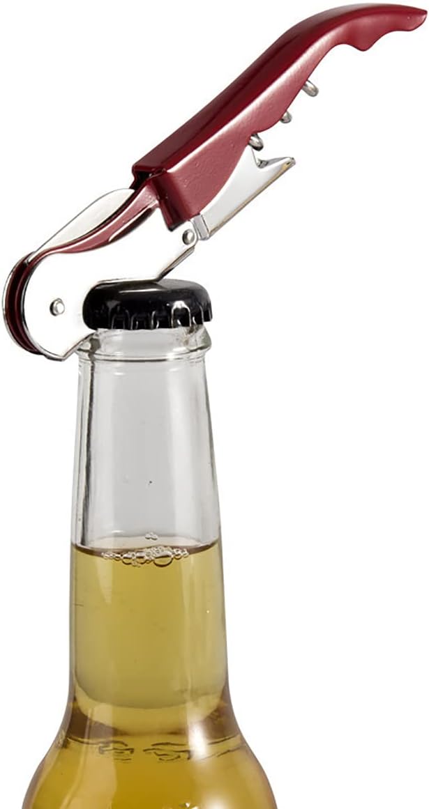 Chef Craft Select Waiters Corkscrew with Foil Cutter and Bottle Opener, 5 inches in Length, Stainless Steel