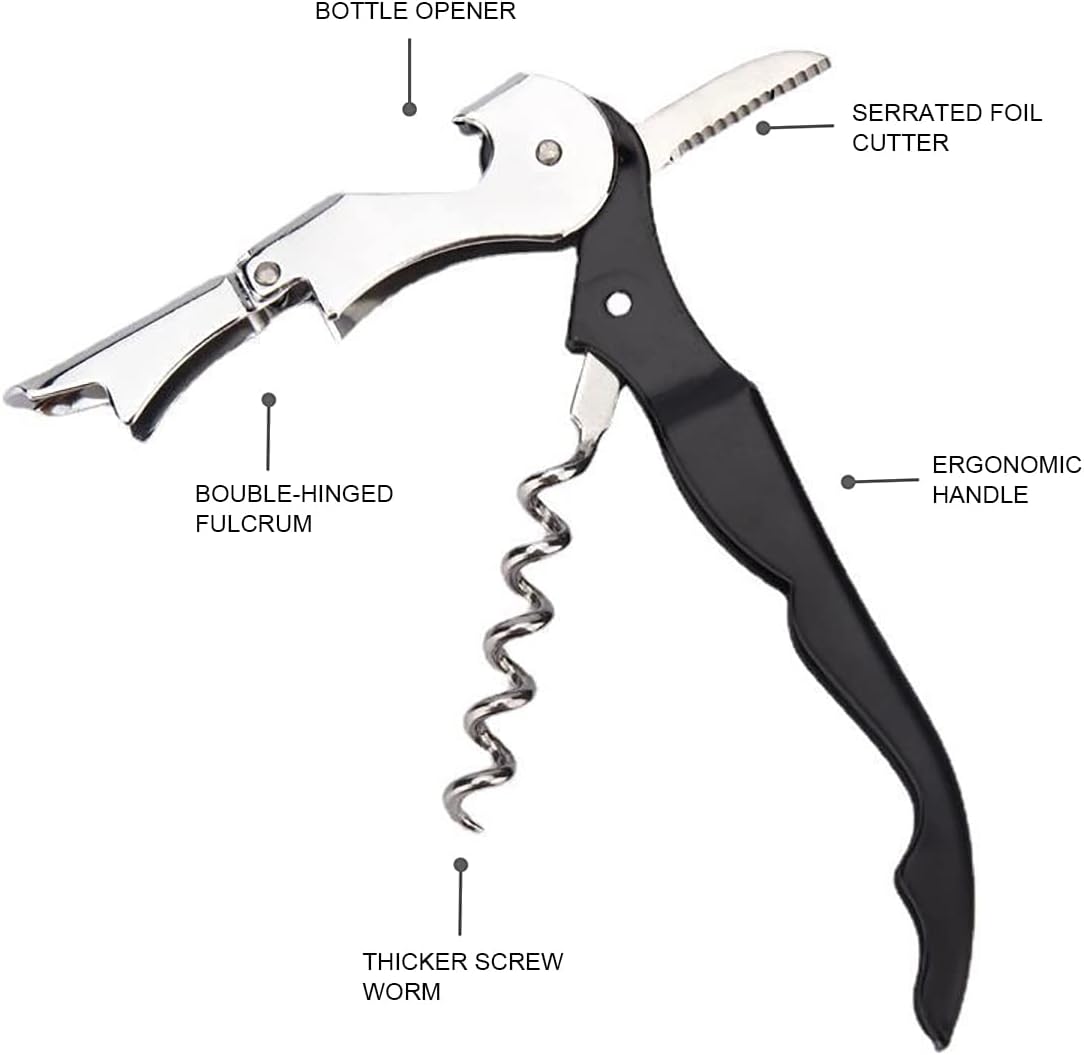 Chef Craft Select Waiters Corkscrew with Foil Cutter and Bottle Opener, 5 inches in Length, Stainless Steel