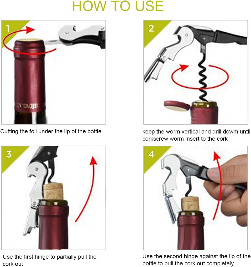 Chef Craft Select Waiters Corkscrew with Foil Cutter and Bottle Opener, 5 inches in Length, Stainless Steel