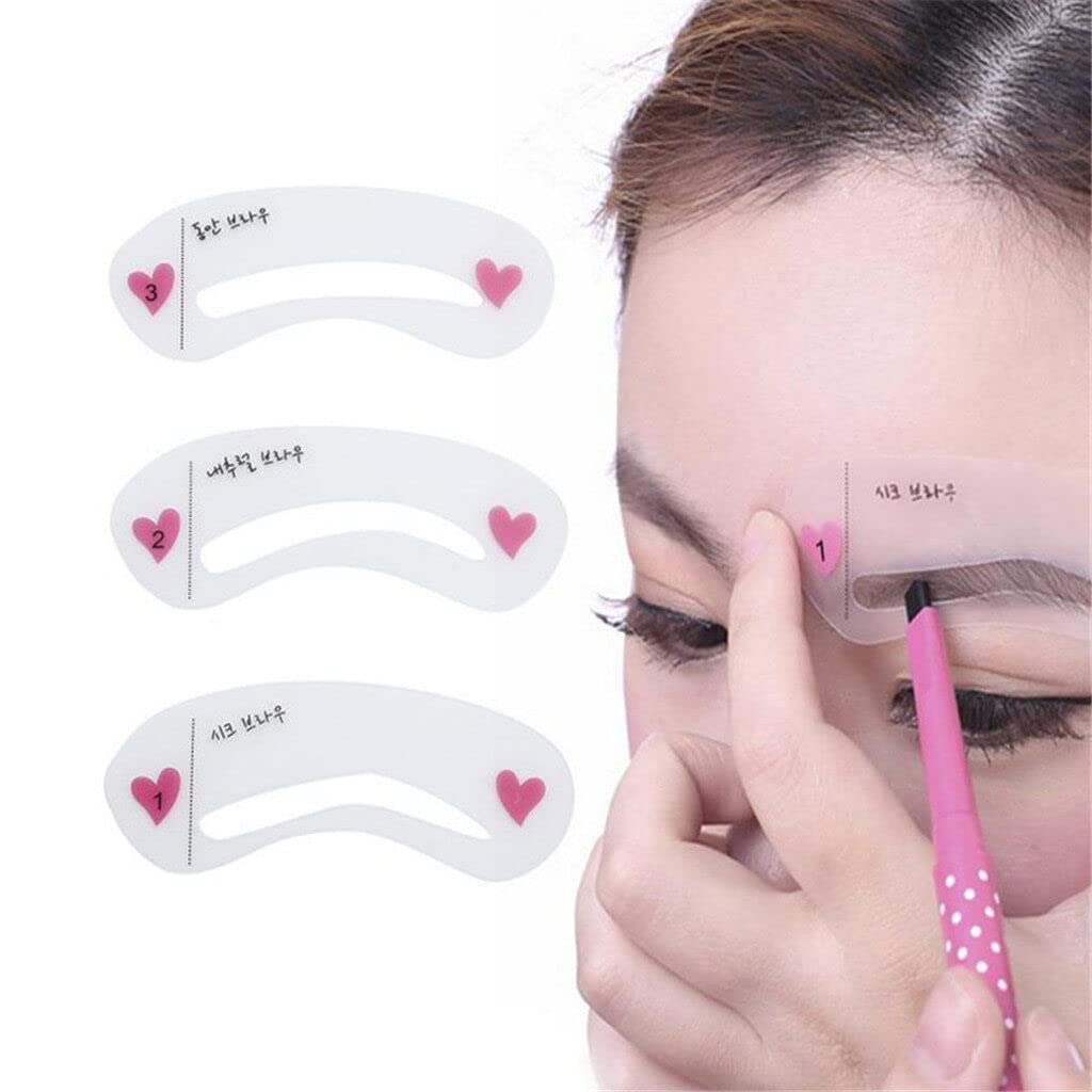 3 Pcs Eyebrow Stencil Grooming/Shaping Template Makeup Tool