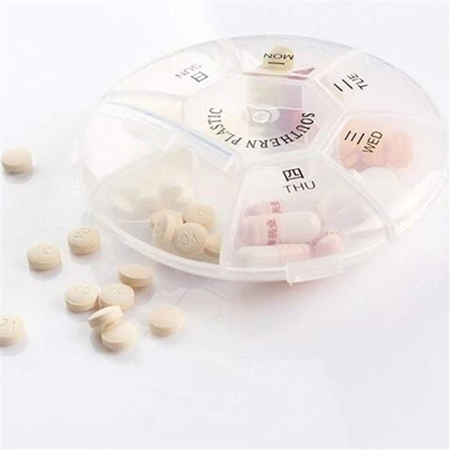 7 Grids Portable Weekly Pill Storage Box Case Container Mini Medicine Organizer