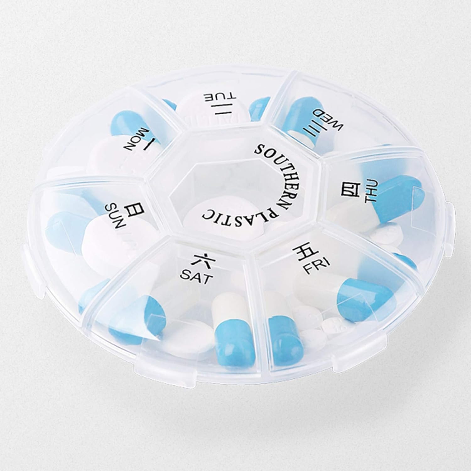 7 Grids Portable Weekly Pill Storage Box Case Container Mini Medicine Organizer
