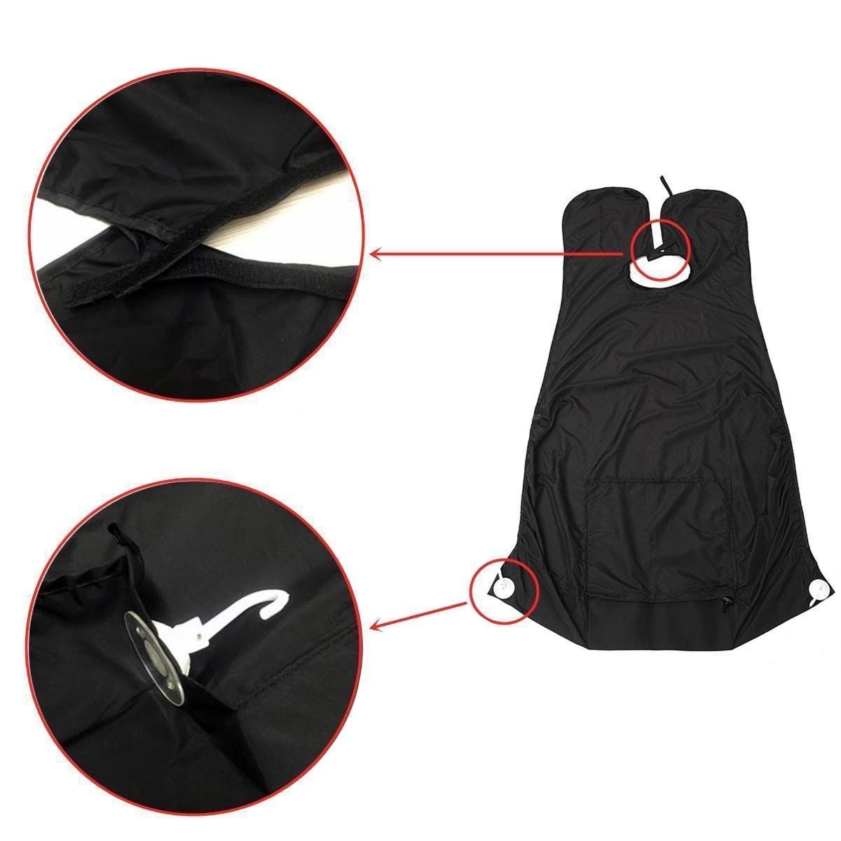 Beard Bib, Beard Catcher, Men's Non-Stick Material Beard Apron, for Styling and Trimming, One Size Fits Everyone