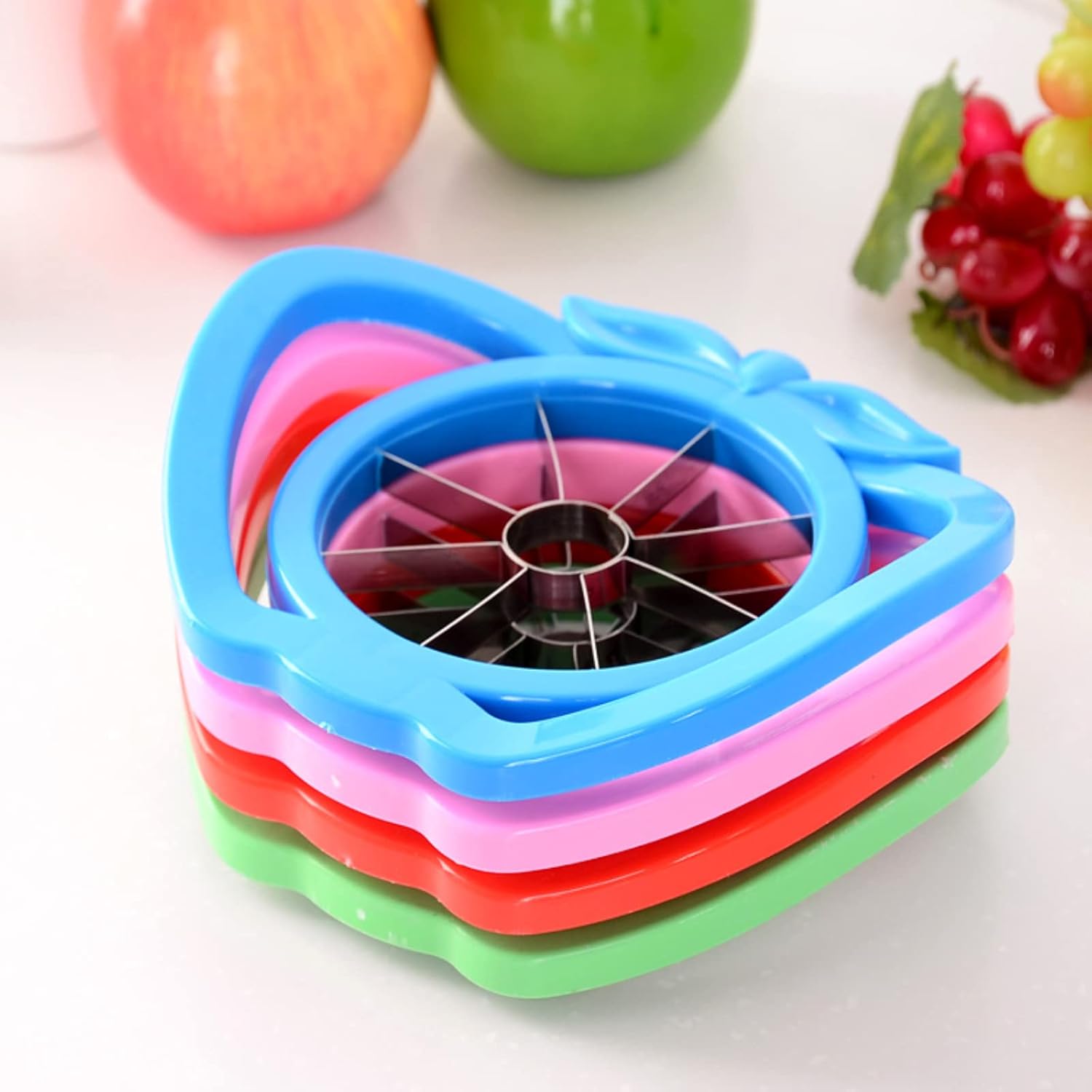 New Kitchen assist apple slicer Cutter Pear Fruit Divider Tool Comfort Handle for Kitchen Apple Peeler