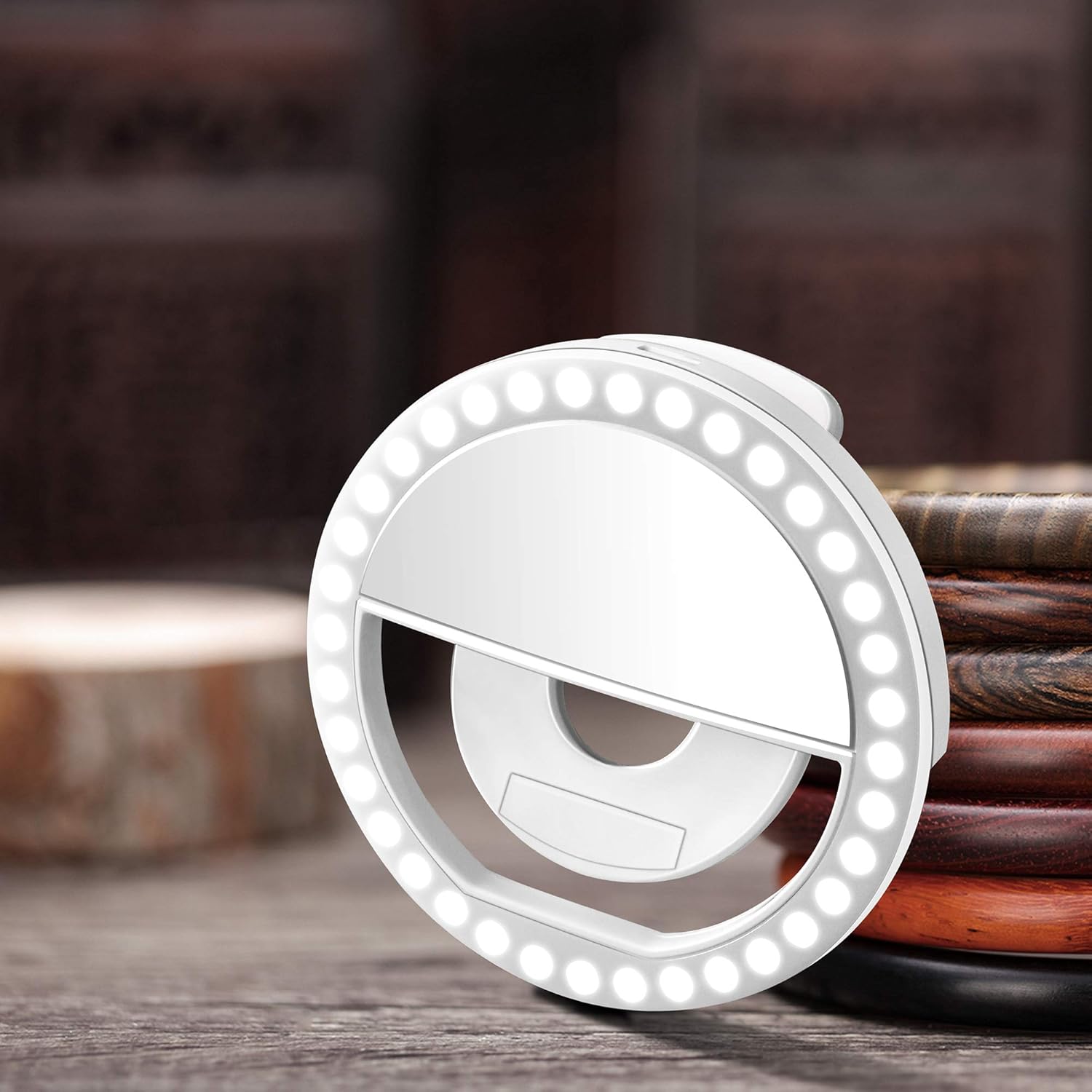 Selfie Ring Novelty Makeup Lightings Rechargeable Portable Clip-on Selfie Fill Light for Smart Phone Photography, Camera Video, Girl Makes