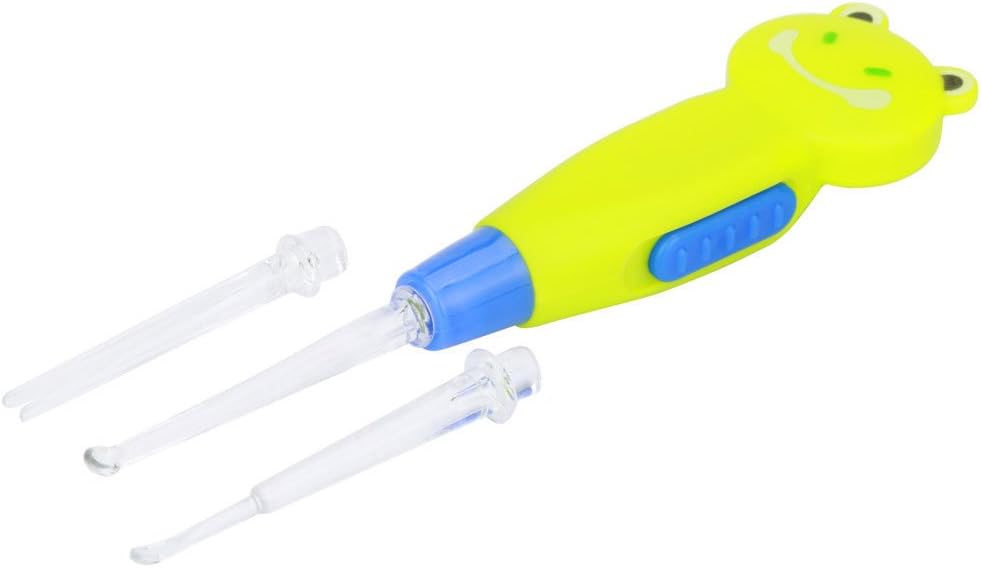 Earwax Cleaner Tool Cute Kid's LED Earwax Spoon Pick Ear Curette Double End Earwax Spoon Earwax Cleaning Tool Removal