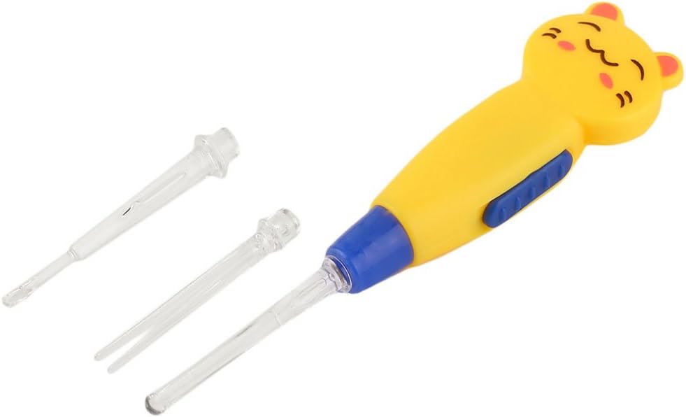 Earwax Cleaner Tool Cute Kid's LED Earwax Spoon Pick Ear Curette Double End Earwax Spoon Earwax Cleaning Tool Removal