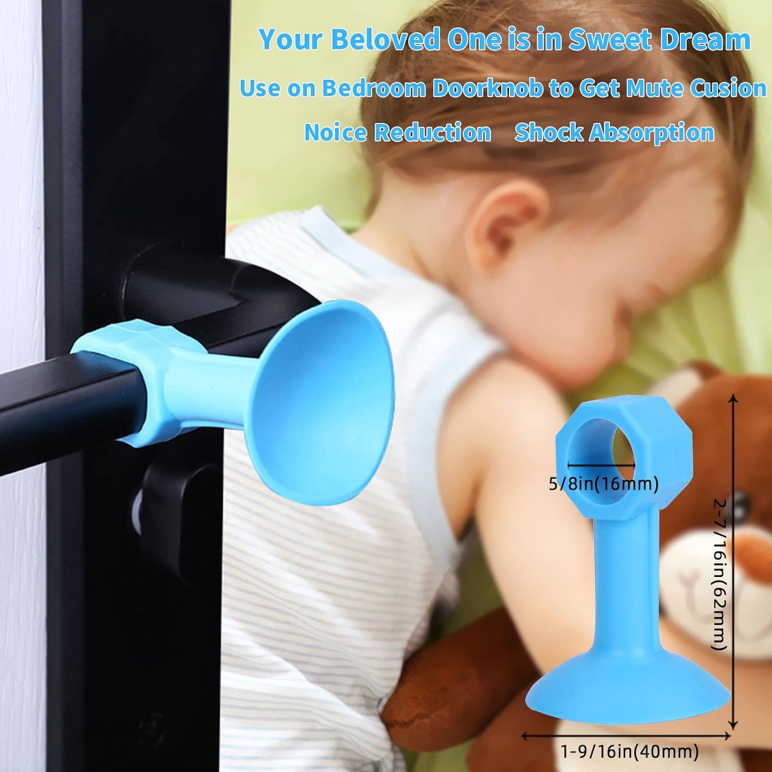 Door Stopper for Wall Mounting, Door Handle Holder, Wall Shield Cushion Protector, Door Guard Bumper Silicone Noise Silencer for Slamming Door, Quiet Catch Sound Dampening Door Knob Stop