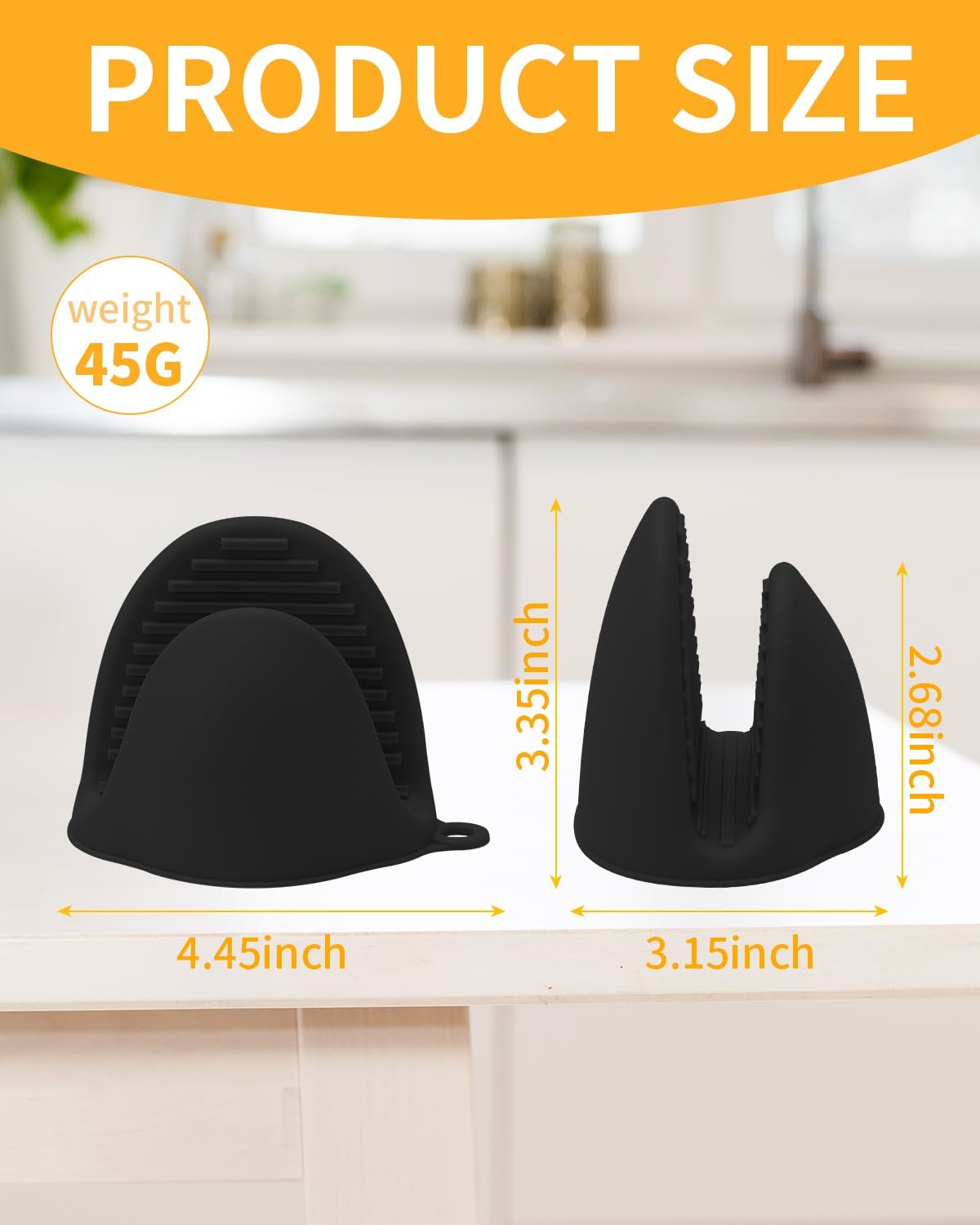 2 PCS Silicone Oven Mitts, Thicken Mini Oven Mitts Silicone Heat Resistant, Silicone Oven Gloves for Kitchen, Pinch Mitts Potholder for Kitchen Cooking & Baking
﻿