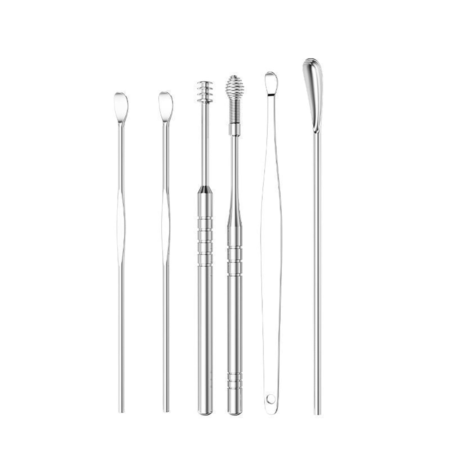 Ear Pick Earwax Removal Kit, Ear Cleaning Tool, Stainless Steel Earwax Removal Tool with Leather Storage Box