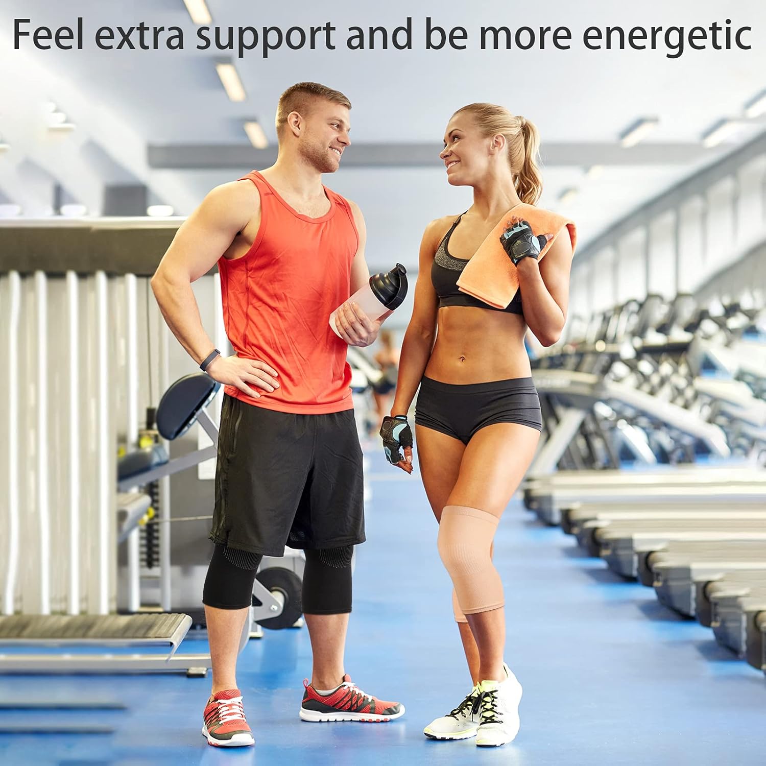 1 pair Anti-Slip Knee Brace Breathable Flexible Elastic Knee Support for Football Volleyball Dance Skating Basketball Sports