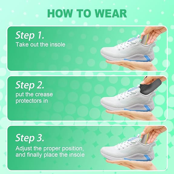1 Pairs / 2 Pairs Crease Protectors for Sneakers Shoe - Anti Wrinkle Crease Protectors for jordan 1, AF1s and Dunks, Shoe Guards