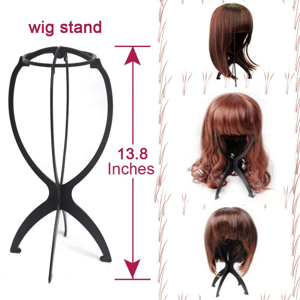 Wig Stand Portable Collapsible Holder Durable Wig Display Tool Travel Stand for All Wigs
