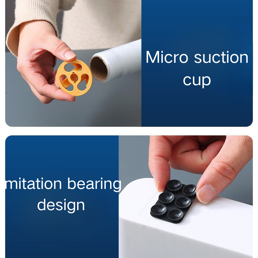Plastic Wrap Cutter, Food Freshness Dispenser Preservative Film Unwinding Cutting Foil Wax Paper Cling Wrap Kitchen Accessories Easy to Use Just Pull Press Cut and Wrap