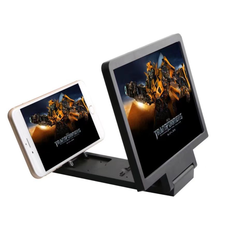 Screen Magnifier for Cell Phone - Magnifying Projector Screen Enlarger for Movies, Videos and Gaming – Foldable Phone Stand with Screen Amplifier–Compatible with All Smartphones