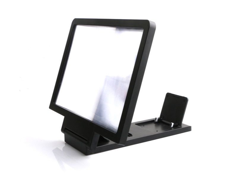 Screen Magnifier for Cell Phone - Magnifying Projector Screen Enlarger for Movies, Videos and Gaming – Foldable Phone Stand with Screen Amplifier–Compatible with All Smartphones