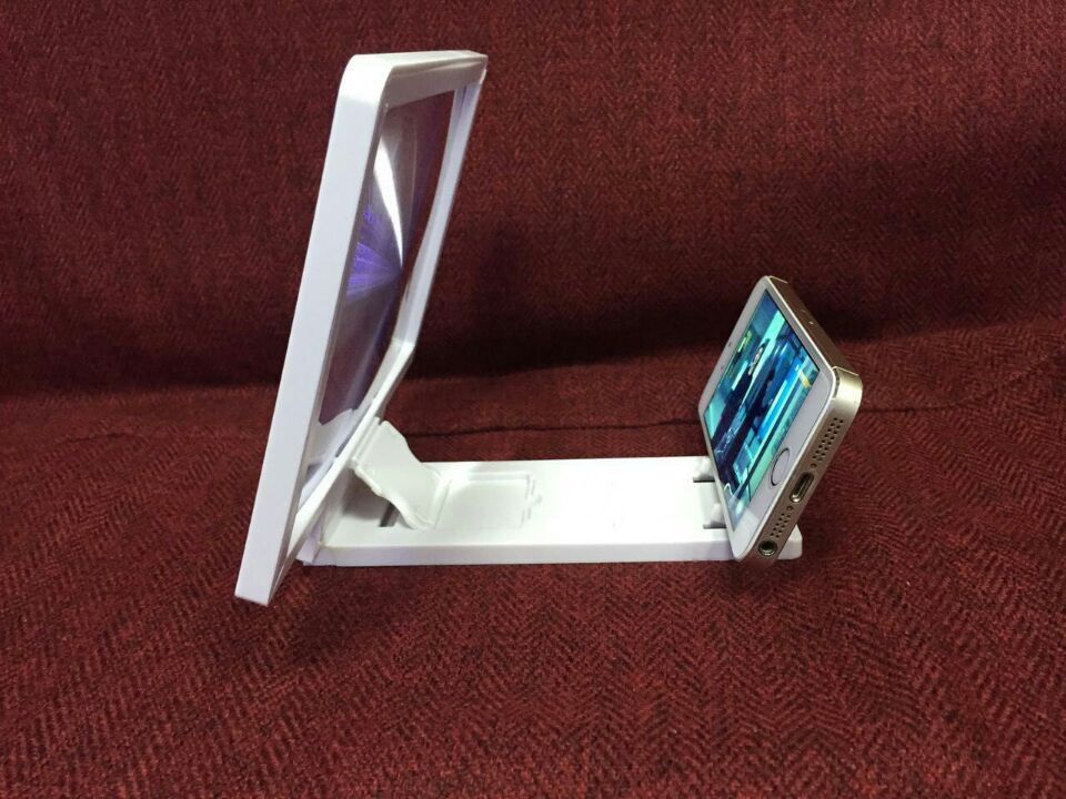 Screen Magnifier for Cell Phone - Magnifying Projector Screen Enlarger for Movies, Videos and Gaming – Foldable Phone Stand with Screen Amplifier–Compatible with All Smartphones