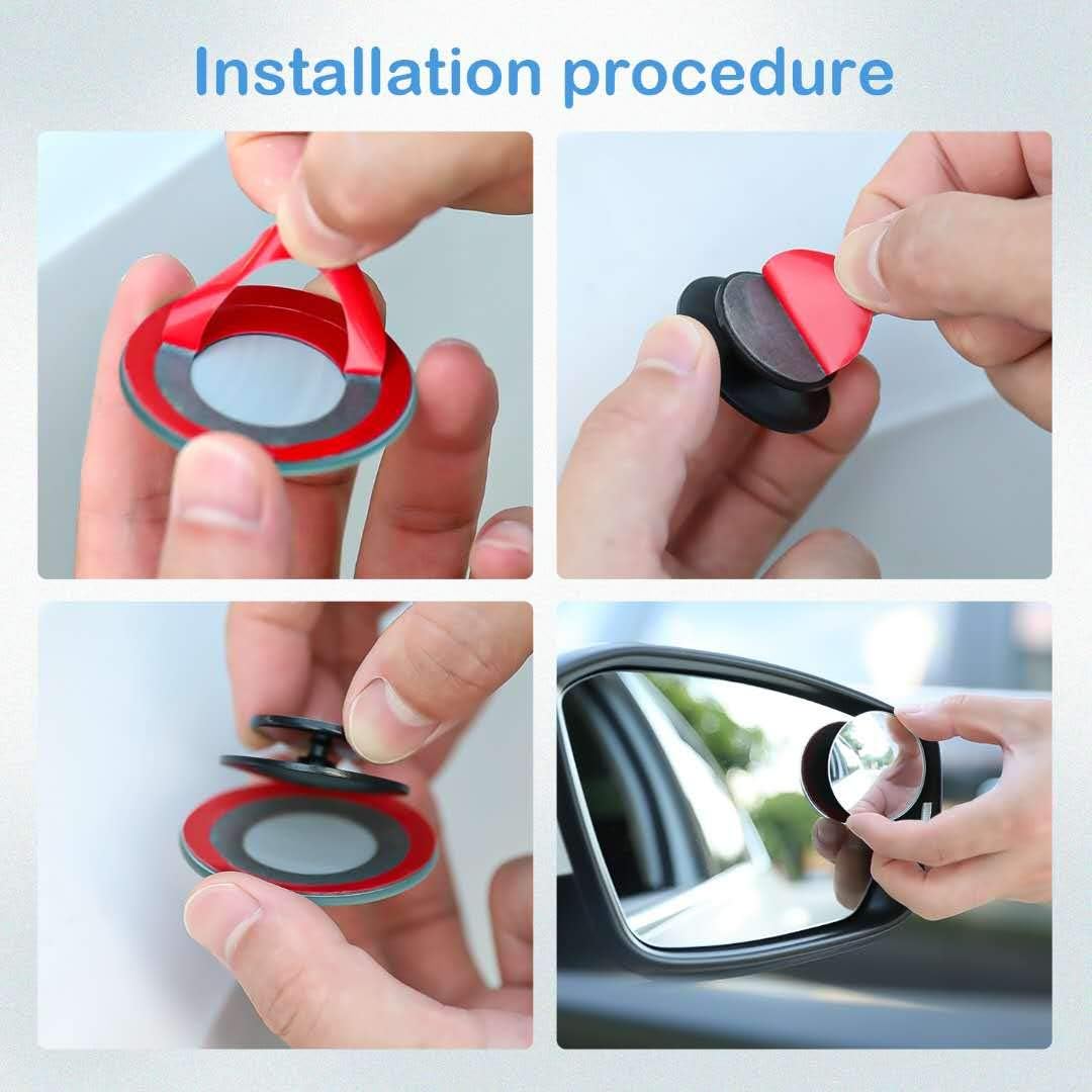 2pcs Blind Spot Mirror, 360 Degree Adjustabe HD Glass, Round HD Glass Convex Rear View Mirror, for any Car, Van, Suv and Trucks.