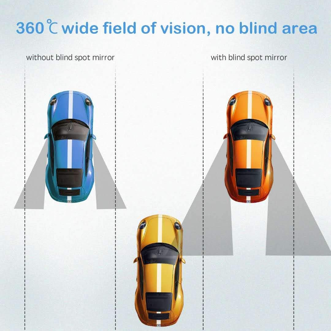 2pcs Blind Spot Mirror, 360 Degree Adjustabe HD Glass, Round HD Glass Convex Rear View Mirror, for any Car, Van, Suv and Trucks.