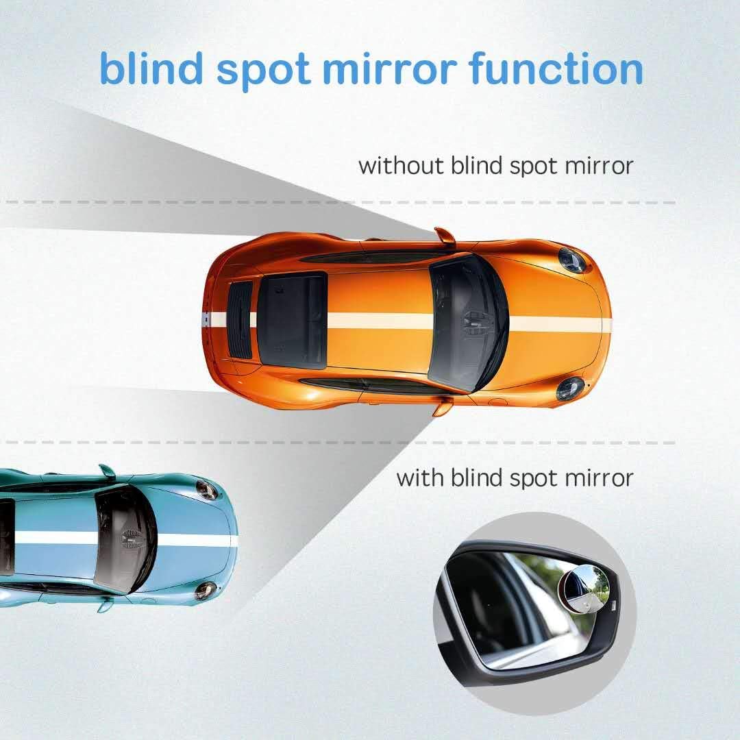 2pcs Blind Spot Mirror, 360 Degree Adjustabe HD Glass, Round HD Glass Convex Rear View Mirror, for any Car, Van, Suv and Trucks.
