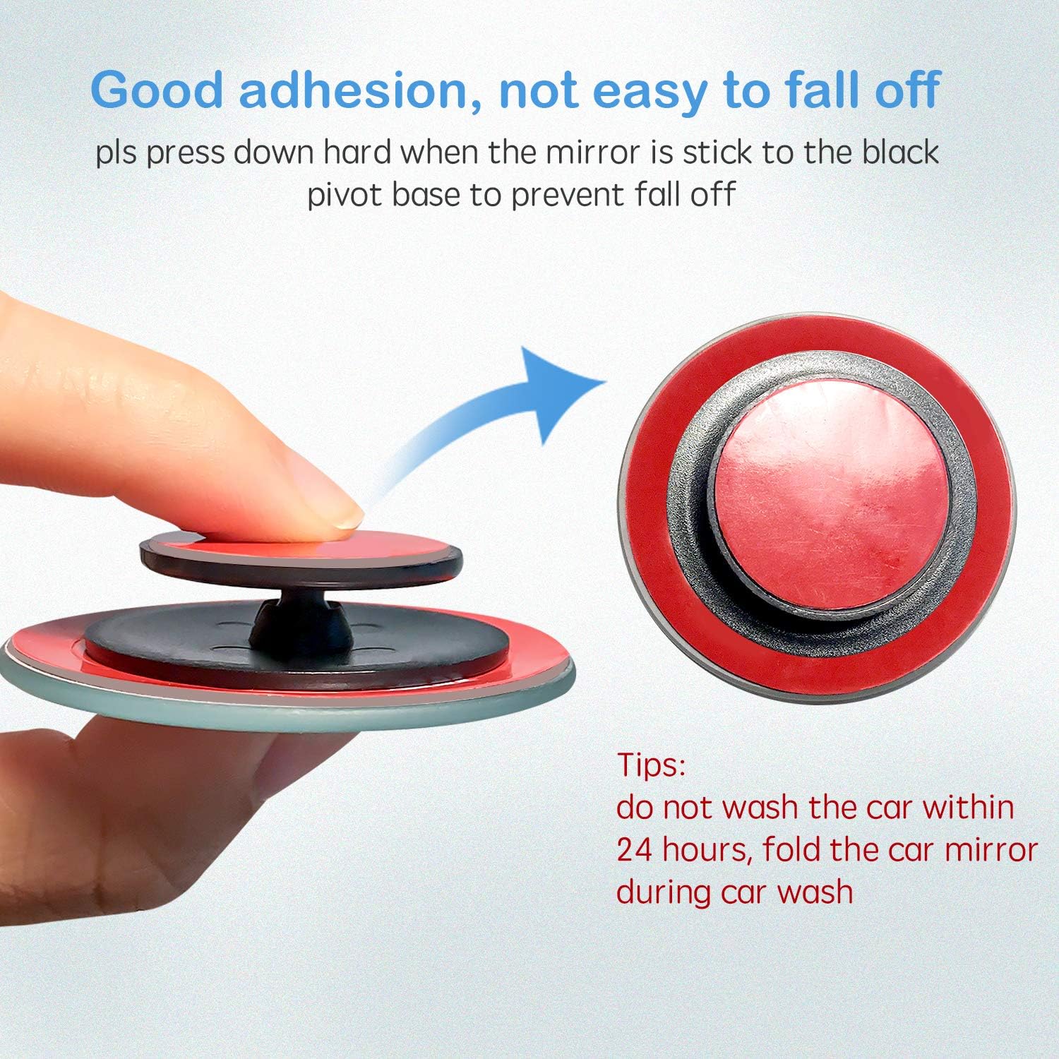 2pcs Blind Spot Mirror, 360 Degree Adjustabe HD Glass, Round HD Glass Convex Rear View Mirror, for any Car, Van, Suv and Trucks.