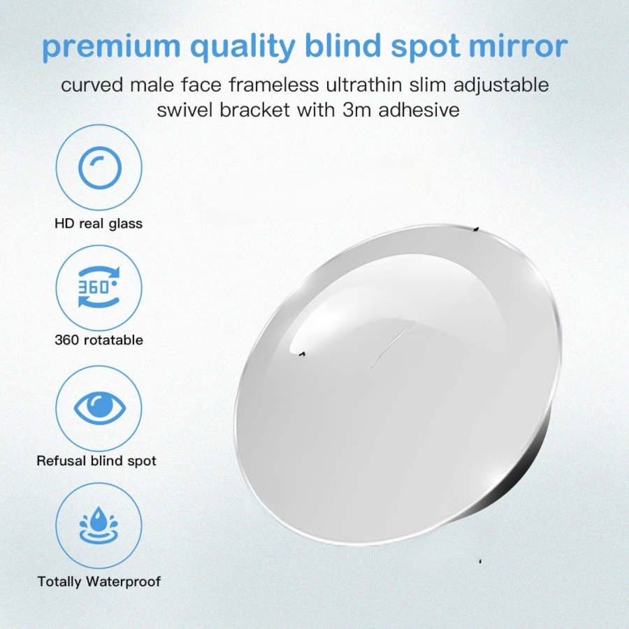 2pcs Blind Spot Mirror, 360 Degree Adjustabe HD Glass, Round HD Glass Convex Rear View Mirror, for any Car, Van, Suv and Trucks.