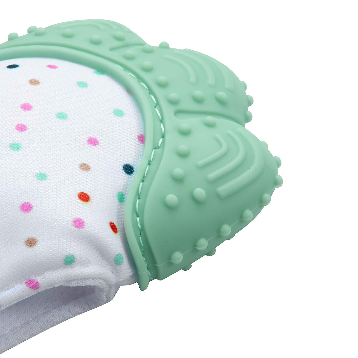 Silicone Teething Mitt, Soothing Infant Teething Mitten Pain Relief, Prevent Scratches Glove, Safe Silicone Teething Toys for 0-12 Months