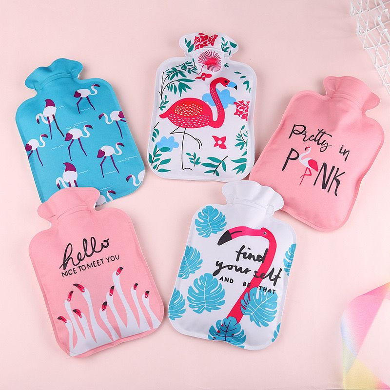 Mini Hot Water Bottle Bag/Hand Warmer, Light and Handy, Small Heat Up and Refreezable Cold Pack, Korea Style Cute Therapy Heating Pad Warming Pain Relief, Random Pattern