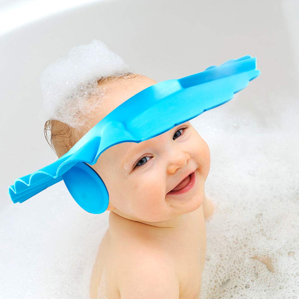 Baby Shower Cap Bathing Cap - Soft Adjustable Visor Hat Safe Shampoo Shower Bathing Protection Bath Cap for Toddler, Baby, Kids, Children