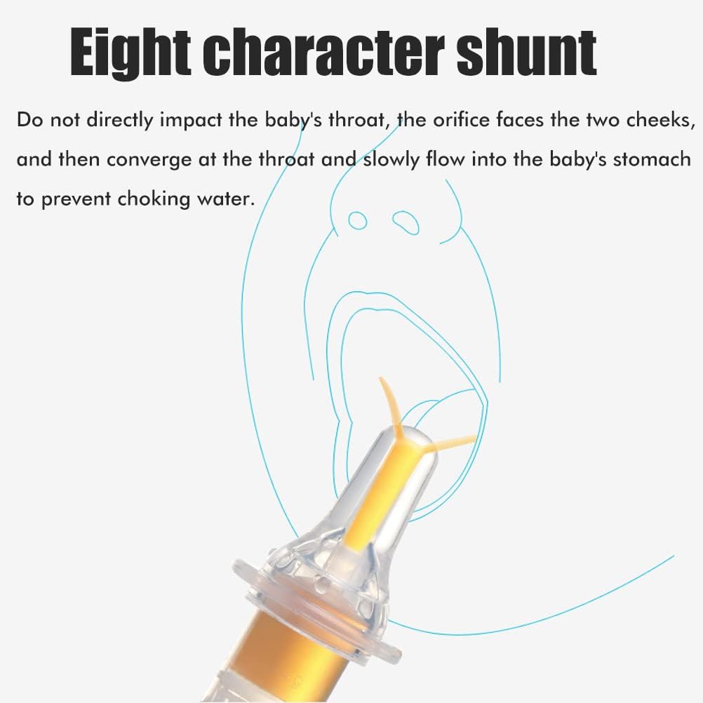 Baby Oral Feeding Syringe Baby Feeder Dispenser Syringe Dropper Feeder Infant Feeding Utensils with Nipple Pacifier for Feeding Medicine Water Juice Suitable for Infants Newborns