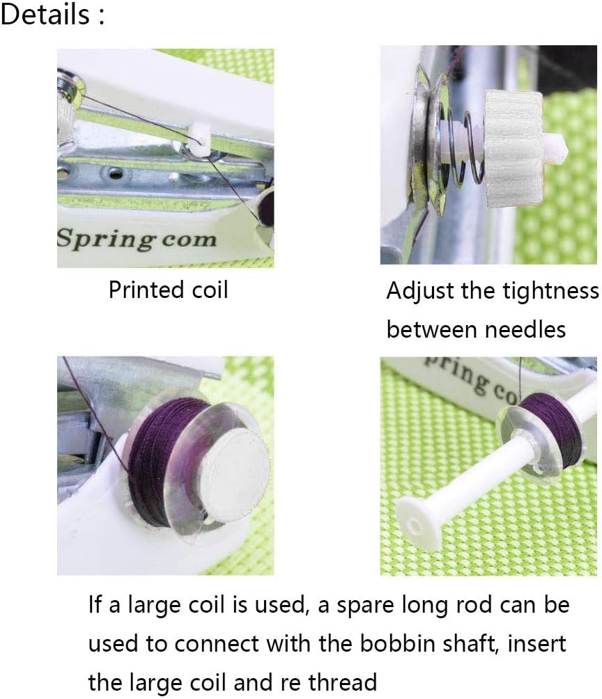 Portable Manual Sewing Machine Set Hand Sewing Machine for Clothing, Silk, Hem, Curtain, Fabric