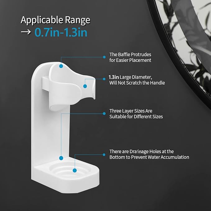Electronic Toothbrush Holder Wall Mounted for Bathroom,Adhesive Toothbrush Holder,Toothbrush Organizer to Saving Space and Keep Drying